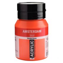 Peinture Acrylique - Rouge Naphtol Clair - 398 - Amsterdam - Pot De 500ml