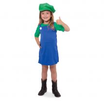 Déguisement Plombier Fille Vert 9-11 Ans - Annikids
