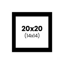 Passe-partout - Noir - 20x20cm - Photo 14x14cm - Pour Cadre - Encadrement - Aedes