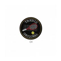 Ecussons Thermocollant Sport Elegant 5 X 5,5 Cm - Mediac Tennis Noir
