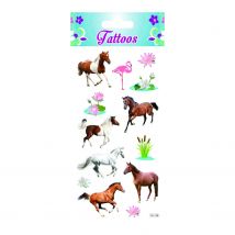 Tatouages Temporaires - Chevaux - Effet Photo - Global Gift