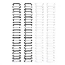 4 Binding Wires Black White - Spirales Reliure 2,5 Cm - Heatwave - We R Memories Keepers