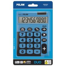 Blister Calculatrice De Bureau 10 Chiffres Duo, Bleu - Milan
