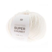 Laine À Tricoter Essentials Super Chunky 50 Gr - Rico Design 01 Blanc - Rico Design