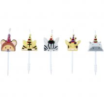 5 Mini Bougies Savane - Annikids