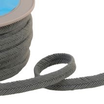 Double Cordon Fils 10mm Gris Clair Au Mètre - My mercerie