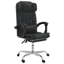 Fauteuil De Massage Inclinable De Bureau Informatique Étude Similicuir Noir 02_0025414
