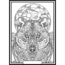 Tableau Velours A Colorier Loup Gregory Sericolor