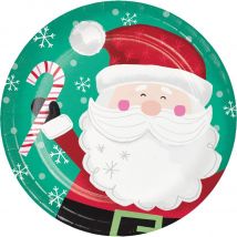 8 Assiettes Les Personnages Joyeux De Noël - Creative Party