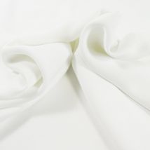 Tissu Crêpe Satin Mat Blanc Au Mètre - Craftine