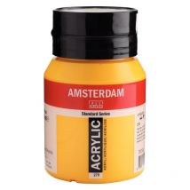 Peinture Acrylique - Jaune Azo Foncé - 270 - Amsterdam - Pot De 500ml