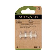 Lot De 3 Canettes Milward En Plastiques Pour Machines Janome - Optez Pour La Fiabilité Dans Vos Projets De Couture Transparent
