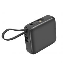 Akashi Batterie Externe 10000mah 22.5w Câble Usb-c Et Lightning Et Port Usb C Gris Foncé