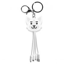 Yello Koko Câble Usb-a Vers Usb-c / Lightning / Micro-usb Modèle Andy Design Chien Blanc - Yello Koko