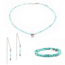 Collier, Bracelet Et Boucles D'Oreilles Lumia En Pierres Amazonite - SLOYA