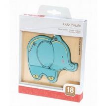 Puzzle En Bois Avec Cadre : Elephant Bleu 4 Pieces - Fisher Price - 32500f - Fisher Price