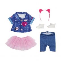 Baby Born Deluxe Ensemble Robe En Jeans 43 Cm - Zapf Creation