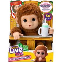 Mon Bébé Singe - Moose Toys - Little Live Pets - Singe Interactif Avec Accessoires