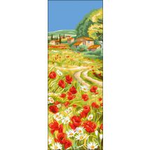 Canevas Antique Les Coquelicots 30x65cm - LUC