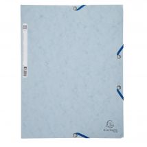 Chemise 3 Rabats À Élastiques Carte Lustrée 400g/m2 - A4 - Gris Tourterelle - X 25 - Exacompta