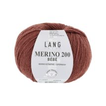 Pelote De Laine À Tricoter Pour Layette Merino 200 Bebe - Lang Yarns 387 Orange - LangYarns