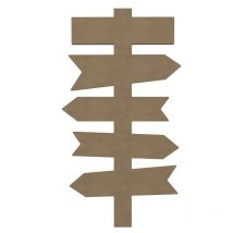Panneau De Directions En Bois Mdf À Décorer - 79 X 40 Cm - Gomille
