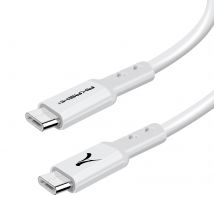 Câble Usb-c Vers Usb-c Charge Rapide 3a Charge Synchro 1m Akashi Blanc