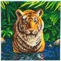 Crystal Art Kit Tableau Broderie Diamant 30x30cm Tigre - Crystal Art