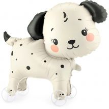 Ballon Aluminium Chien À Roulette 65 Cm - PartyDeco
