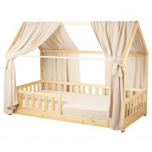 Set Double Ciel De Lit Cabane En Gaze De Coton Duo - Sevira Kids