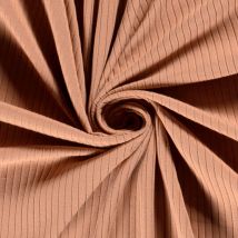 Tissu Jersey Bord Côte Baby Uni Rose - Au Mètre - Craftine