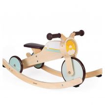 Tricycle A Bascule En Bois Evolutif - Janod - Jaune - Jura Toys