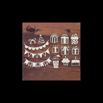 Lot De 39 Embellissements En Bois anniversaire - No Name