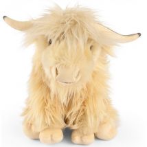 Peluche Vache Highland Blanche 34 Cm - Living Nature - An694 - Living nature