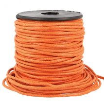 Bobine 35m Cordelière Aspect Cuir 2mm Orange - My mercerie