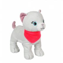 Peluche - Fun Kitties Sonores, Gris Foulard Rose - Gipsy Toys