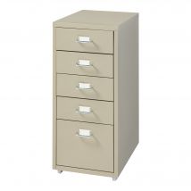 Caisson De Bureau Armoire Meuble De Rangement À Roulettes Avec 5 Tiroirs - Helloshop26 Le Choix, Autrement !
