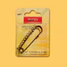Epingles De Sûreté Kilt Volute N°2,5-63mm Bronze - Bohin