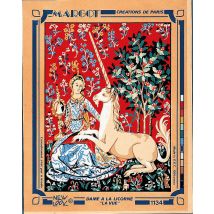 Canevas Pénélope Antique Dame À La Licorne La Vue 40x50cm - Margot