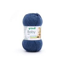 Fil Layette À Tricoter Baby Uni - Grundl - Certifiée Oeko-tex 11 Bleu - Gründl