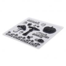 Clear Stamps - Rayonnement D'Automne, 102,5x97mm, 13 Motifs, 1feuille - Rayher