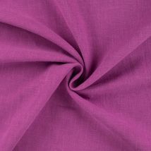 Tissu 100% Lin Uni Violine - Au Mètre - Craftine