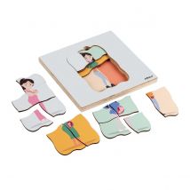 Puzzle En Bois - Anatomie Corps Humain - Jeu Montessori - Educo