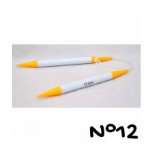 Aiguilles À Tricoter Circulaires Plastique De 12 À 20 Mm X 80 Cm - Gründl 12 Jaune