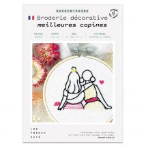 Coffret Diy - Broderie Décorative - Meilleures Copines - Infocrea