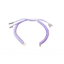 Bracelet À Décorer En Cordon Tressé - Réglable - Couleur Violet - - PAS DE MARQUE -