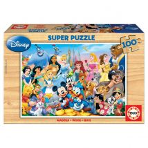 Puzzle 100 Pcs Le Merveilleux Monde De Disney - Educa Borras - Rouge