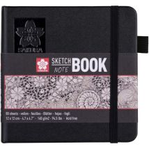 Carnet - Croquis - Dessin - 12x12cm - 80 Pages - 140g - Papier Ivoire - Sakura