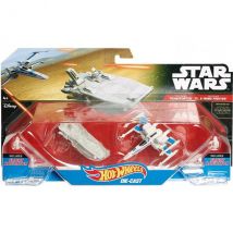 Pack De 2 Vaisseaux Star Wars Transporter Vs Et X-wing Fighter 6.5cm - Hot Wheels - Mattel - Ckj81 - Star Wars