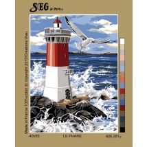 Canevas Antique Le Phare 40x50cm - SEG
